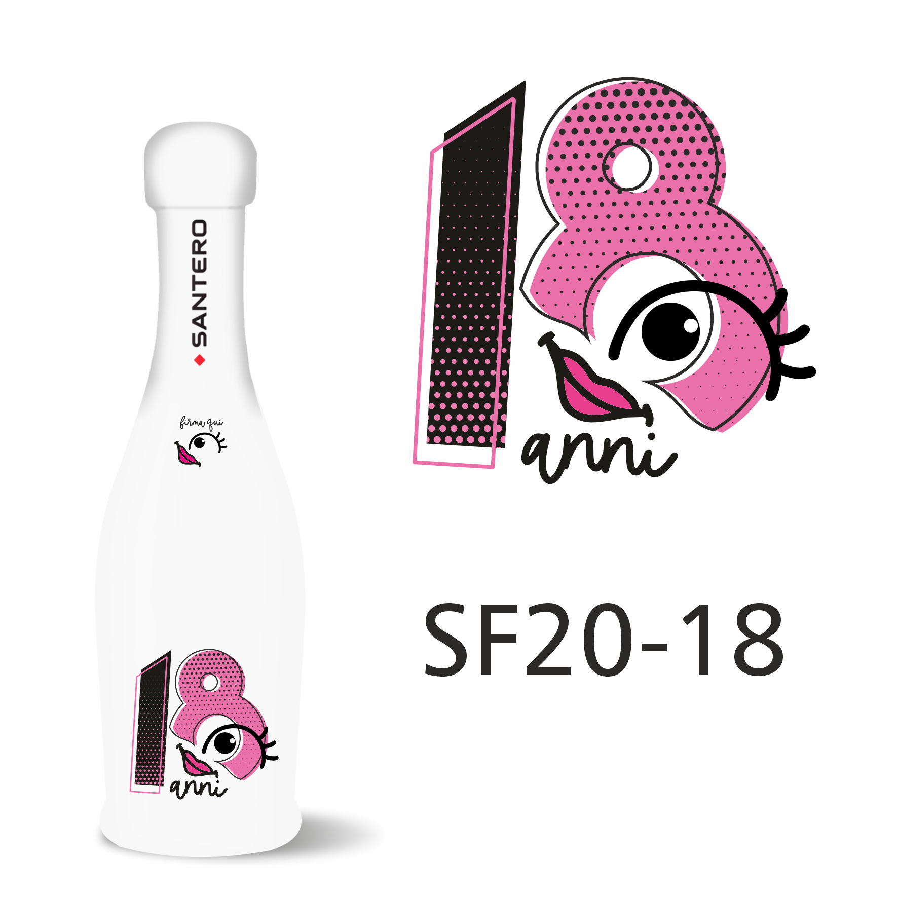 Spumante Extra Dry White Lt 0,20 18 Anni Fuxia